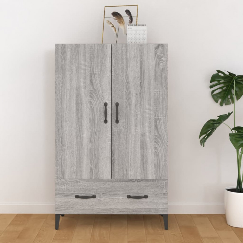 Szafka, szary dąb sonoma, 70x31x115 cm, materiał drewnopochodny