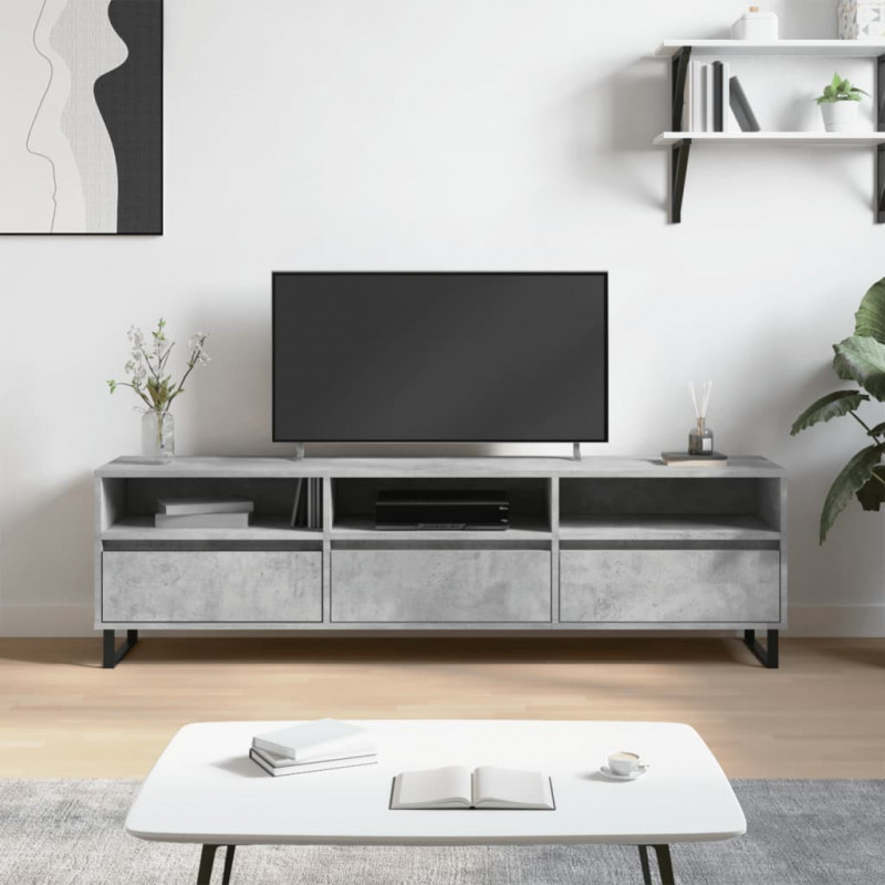 Szafka pod TV, szarość betonu, 150x30x44,5 cm