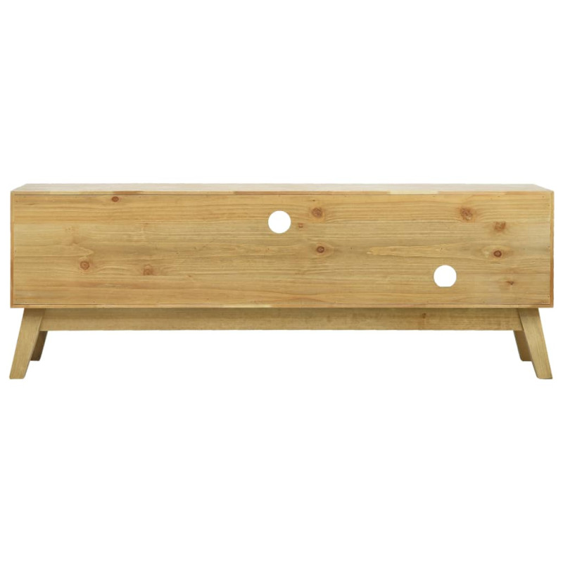 Szafka pod TV, rzeźbiona, brązowa, 120 x 30 x 42 cm, drewno
