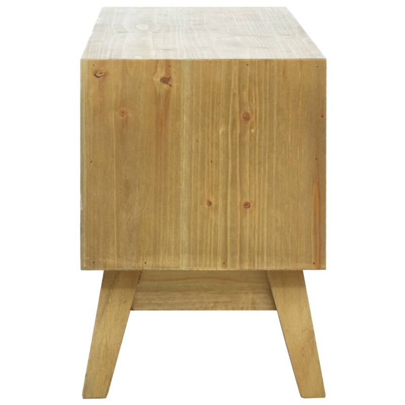 Szafka pod TV, rzeźbiona, brązowa, 120 x 30 x 42 cm, drewno