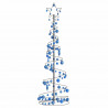 Stożkowa choinka z lampek z bombkami, 120 LED, 180 cm