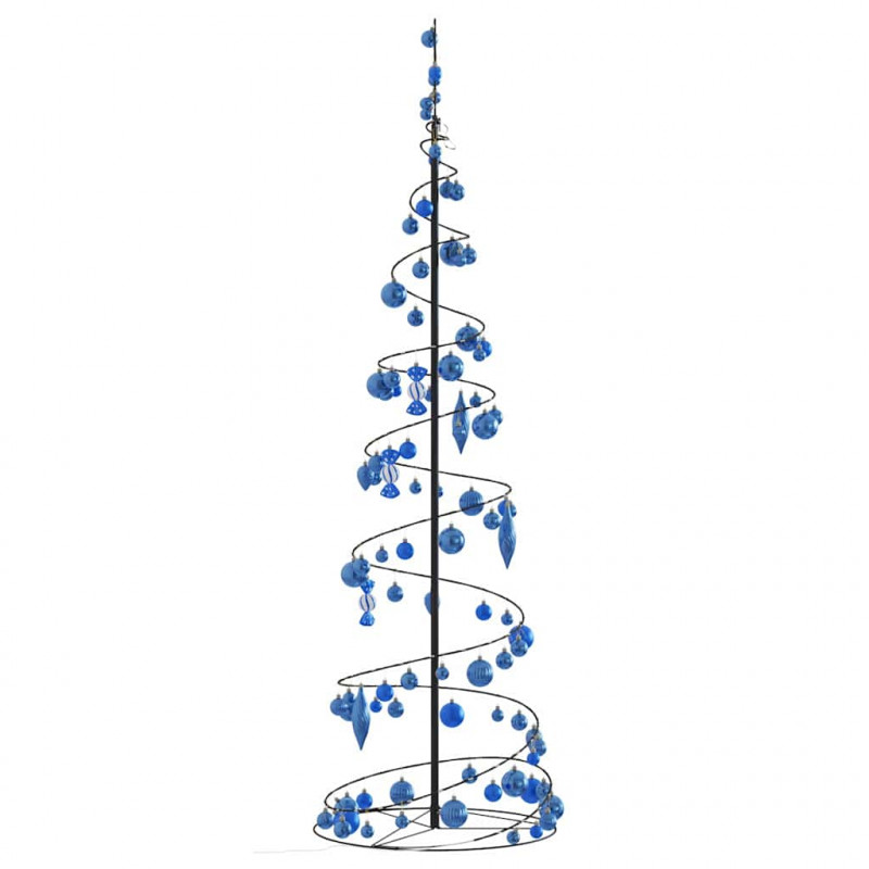 Stożkowa choinka z lampek z bombkami, 120 LED, 180 cm