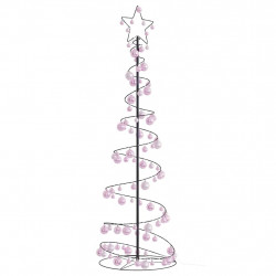 Stożkowa choinka z lampek z bombkami, 120 LED, 180 cm