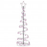 Stożkowa choinka z lampek z bombkami, 120 LED, 180 cm