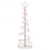 Stożkowa choinka z lampek z bombkami, 120 LED, 180 cm