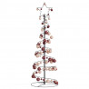Stożkowa choinka z lampek z bombkami, 100 LED, 150 cm