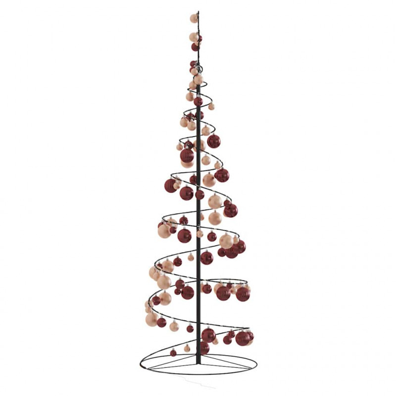 Stożkowa choinka z lampek z bombkami, 100 LED, 150 cm