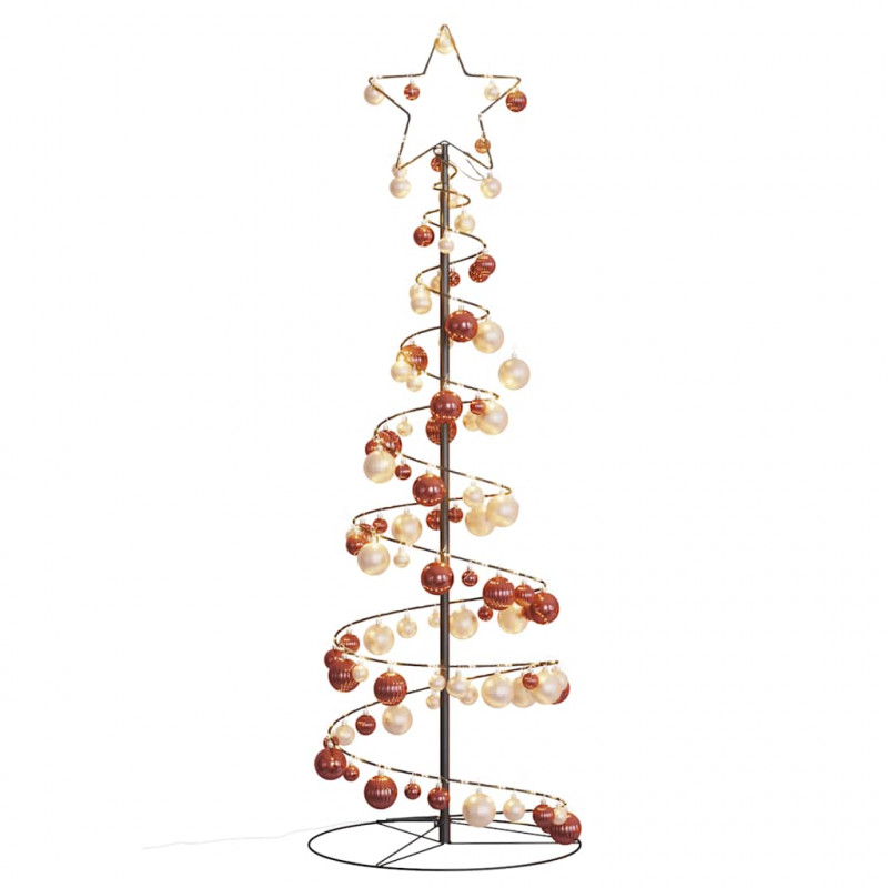 Stożkowa choinka z lampek z bombkami, 100 LED, 150 cm