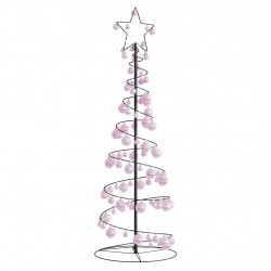 Stożkowa choinka z lampek z bombkami, 100 LED, 150 cm