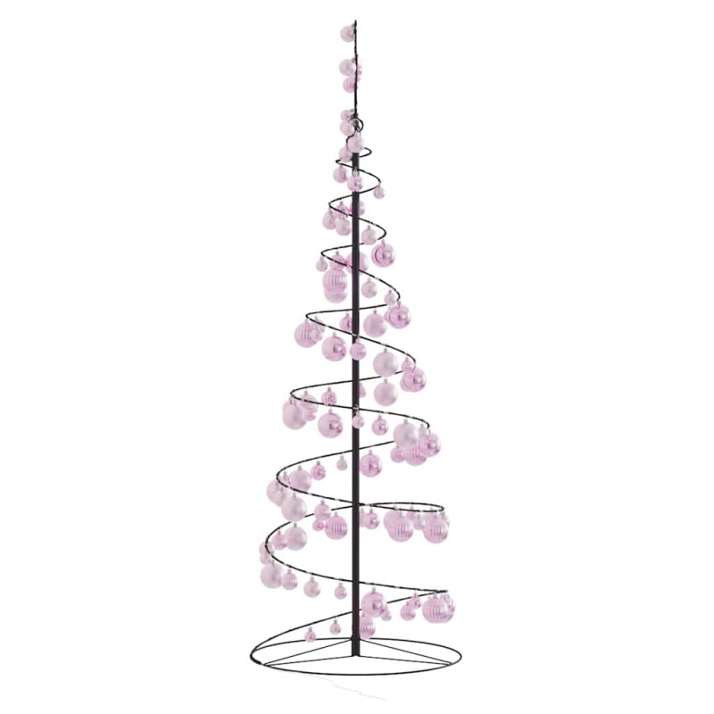 Stożkowa choinka z lampek z bombkami, 100 LED, 150 cm