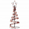 Stożkowa choinka z lampek z bombkami, 80 LED, 120 cm