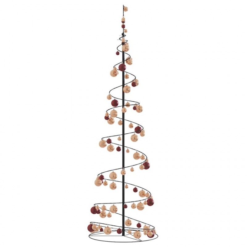 Stożkowa choinka z lampek z bombkami, 120 LED, 180 cm