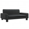 Sofa dla dzieci, czarna, 70x45x30 cm, sztuczna skóra