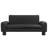 Sofa dla dzieci, czarna, 70x45x30 cm, sztuczna skóra