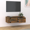 Wisząca szafka pod TV, przydymiony dąb, 80x36x25 cm