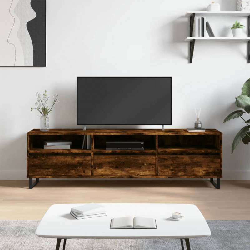 Szafka pod TV, przydymiony dąb, 150x30x44,5 cm