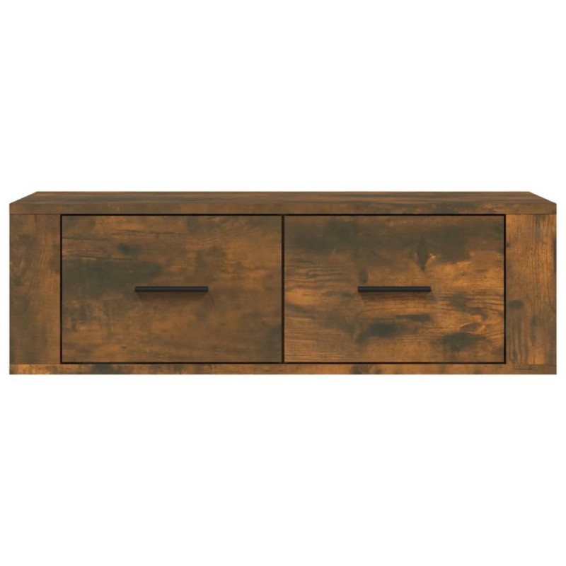 Wisząca szafka pod TV, przydymiony dąb, 80x36x25 cm