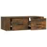 Wisząca szafka pod TV, przydymiony dąb, 80x36x25 cm