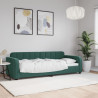 Sofa z funkcją spania, ciemnozielona, 80x200 cm, aksamitna