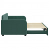 Sofa rozsuwana, ciemnozielona, 80x200 cm, aksamit