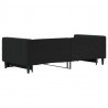 Sofa rozsuwana, czarna, 90x200 cm, aksamit