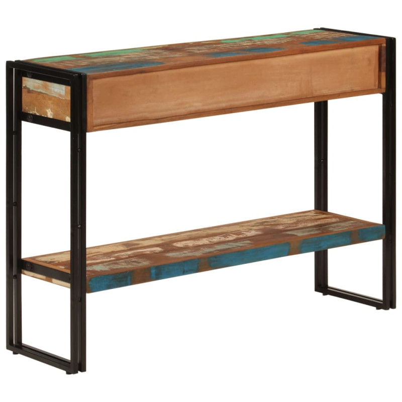 Stolik konsolowy, 110x30x76 cm, lite drewno z odzysku