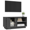 Szafka pod telewizor, szara, 80x35x40,5 cm, lite drewno sosnowe