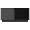 Szafka pod telewizor, szara, 80x35x40,5 cm, lite drewno sosnowe