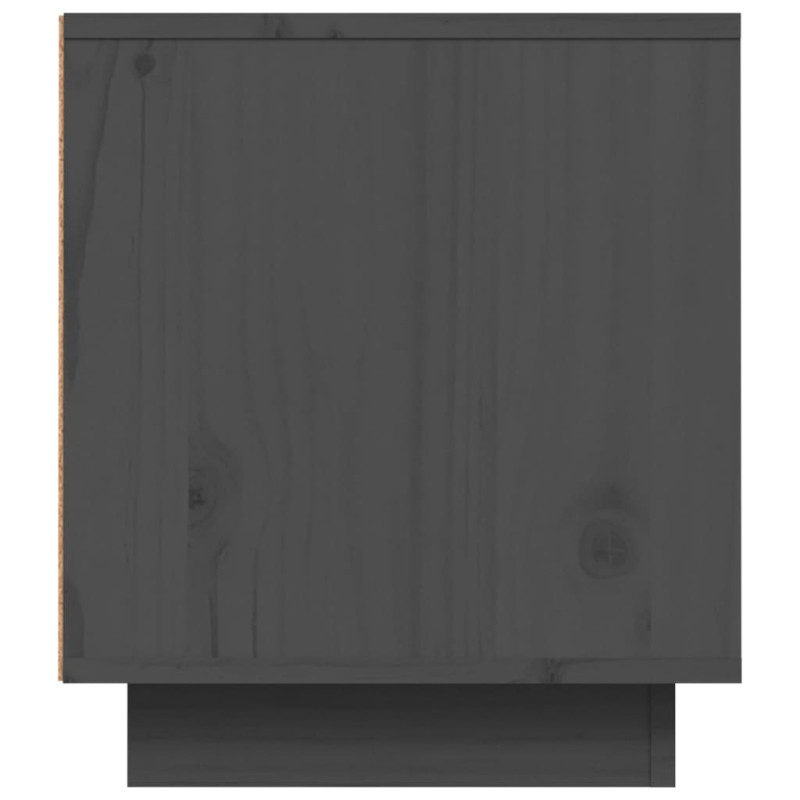 Szafka pod telewizor, szara, 80x35x40,5 cm, lite drewno sosnowe