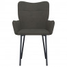 Krzesła stołowe, 2 szt., ciemnoszare, aksamitne