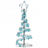 Stożkowa choinka z lampek z bombkami, 80 LED, 120 cm