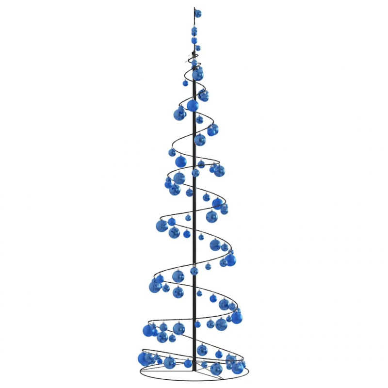 Stożkowa choinka z lampek z bombkami, 120 LED, 180 cm