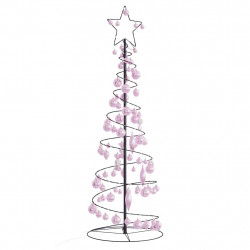 Stożkowa choinka z lampek z bombkami, 100 LED, 150 cm