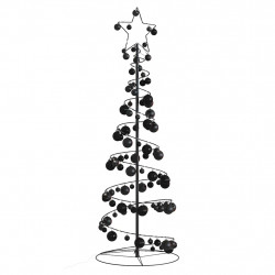 Stożkowa choinka z lampek z bombkami, 100 LED, 150 cm