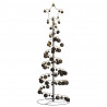 Stożkowa choinka z lampek z bombkami, 100 LED, 150 cm