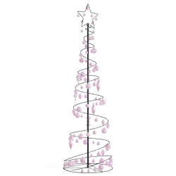Stożkowa choinka z lampek z bombkami, 120 LED, 180 cm