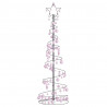 Stożkowa choinka z lampek z bombkami, 120 LED, 180 cm