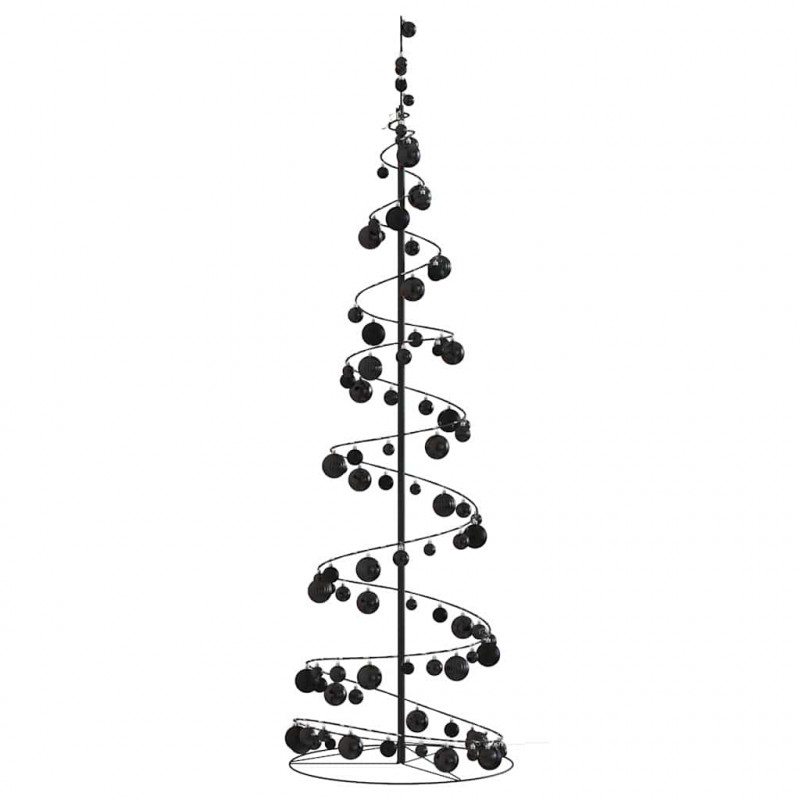 Stożkowa choinka z lampek z bombkami, 120 LED, 180 cm