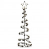 Stożkowa choinka z lampek z bombkami, 120 LED, 180 cm