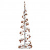 Stożkowa choinka z lampek z bombkami, 120 LED, 180 cm