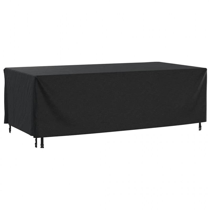 Pokrowce na meble ogrodowe, 2 szt., czarne 229x113x73 cm
