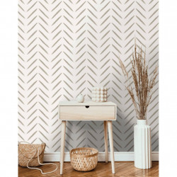 DUTCH WALLCOVERINGS Tapeta Chevron, kolor taupe