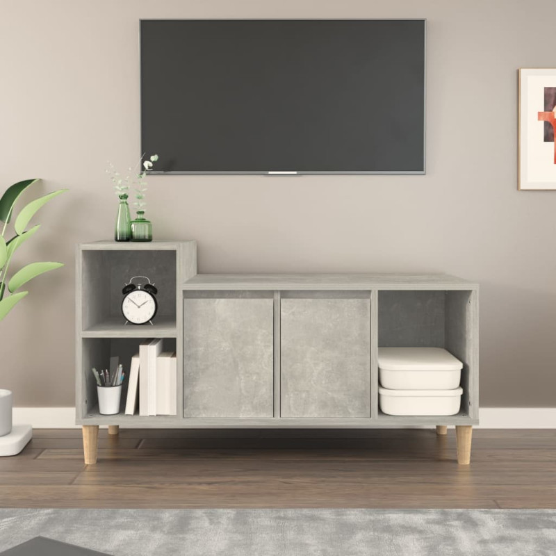 Szafka pod TV, szarość betonu, 100x35x55 cm