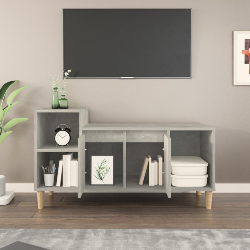 Szafka pod TV, szarość betonu, 100x35x55 cm