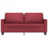 2-osobowa sofa, winna czerwień, 140 cm, sztuczna skóra