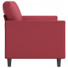 2-osobowa sofa, winna czerwień, 140 cm, sztuczna skóra