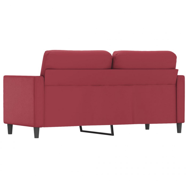 2-osobowa sofa, winna czerwień, 140 cm, sztuczna skóra