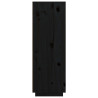 Wysoka szafka, czarna, 89x40x116,5 cm, lite drewno sosnowe