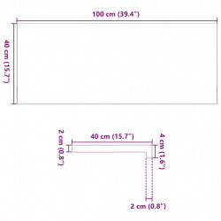 Parapety 2 szt., jasnobrązowy, 100x40x2 cm, lite drewno dębowe