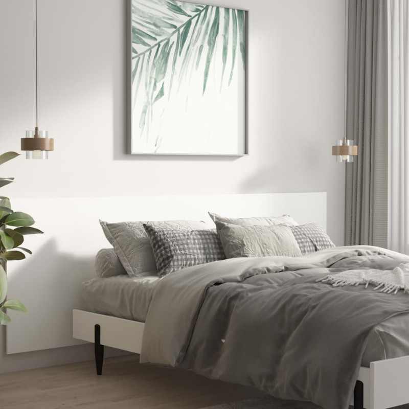Zagłówek łóżka, ścienny, biały, 240x1,5x80 cm